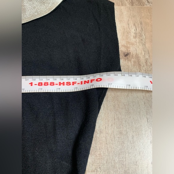 VTG Womans Top 100% Wool Black And Silver Size S Miladi-Anne Knitwear Rockabilly - Picture 6 of 10